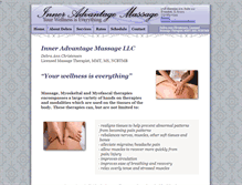 Tablet Screenshot of inneradvantagemassage.com